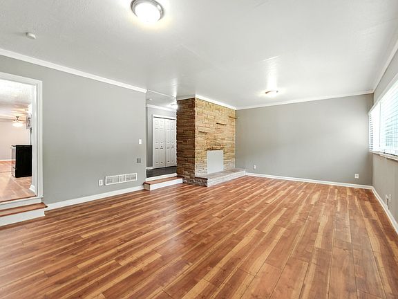 Sun-filled step-down family room