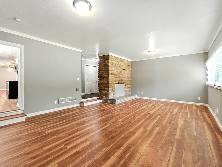 Sun-filled step-down family room