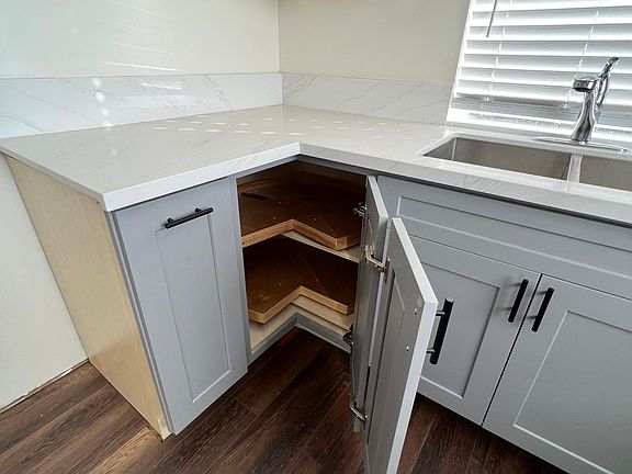 New Cabinet has lazy susan built in.