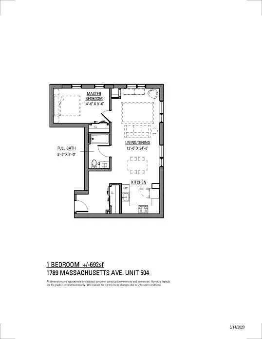 1 bed, 1.0 bath, 628 sqft, $2,166 — Photo 1