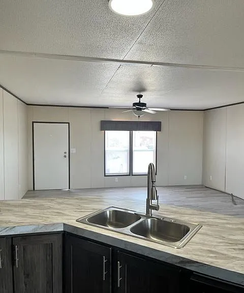 Living room area from kitchen view