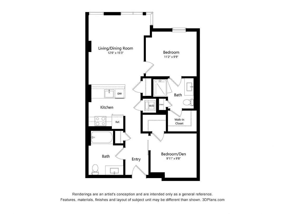 Floor plan B05 - JR 2 Bedroom