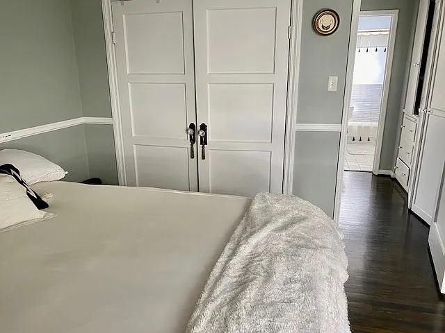 Bedroom - newly painted a light gray