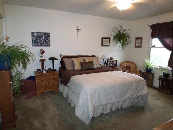 Master bedroom with double closets