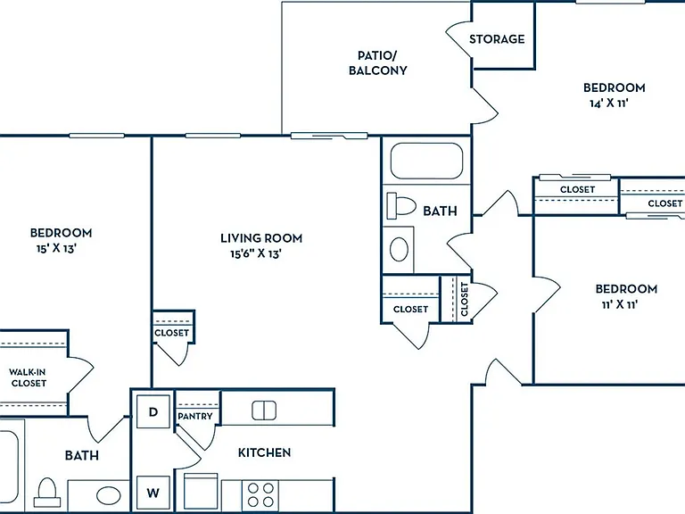 3 Bedroom | 2 Bath | 1200 SF 3 Bedroom | 2 Bath | 1200 SF