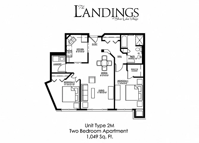 Floor plan Two Bedroom M