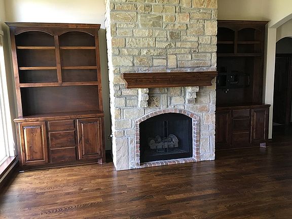 Stone fireplace