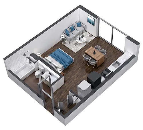 Floor plan Studio - S6