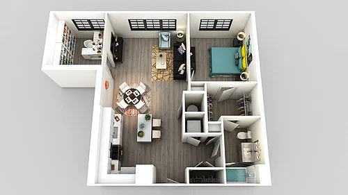 Floor plan A7a with Enclosed Den