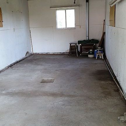 Inside garage with gas