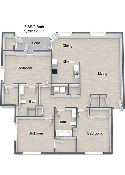 Floor plan Three Bedroom