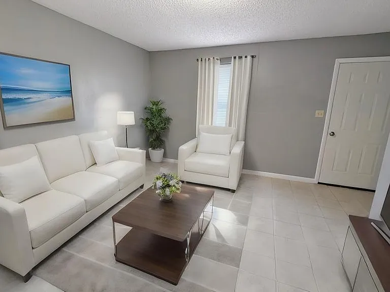Living room - staging for size reference