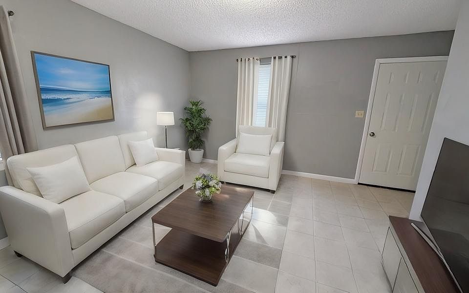 Living room - staging for size reference