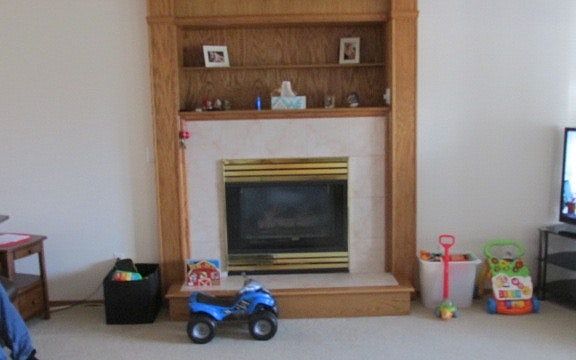 fireplace in family room