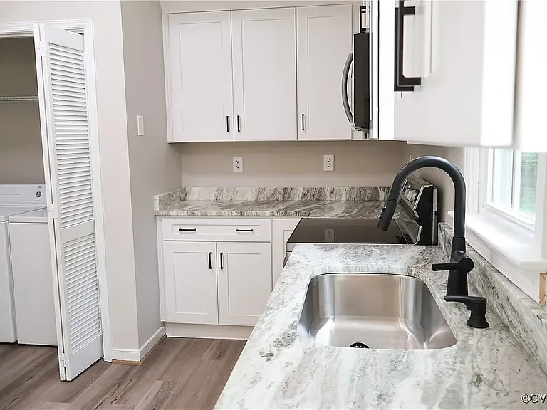 Kitchen with granite countertops
