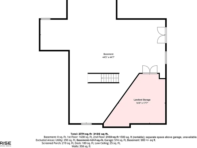 Landlord section for long-term storage.