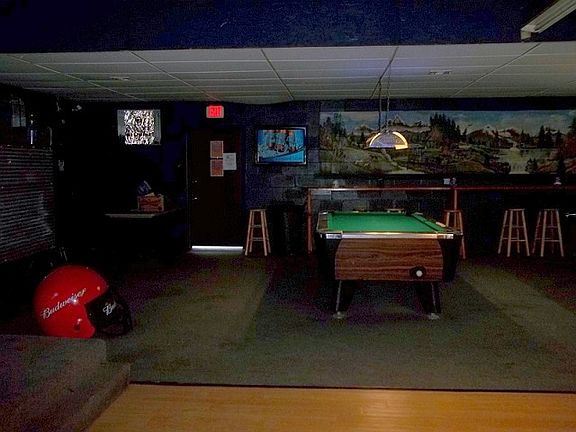 Side Bar Seating Area withscenic mural