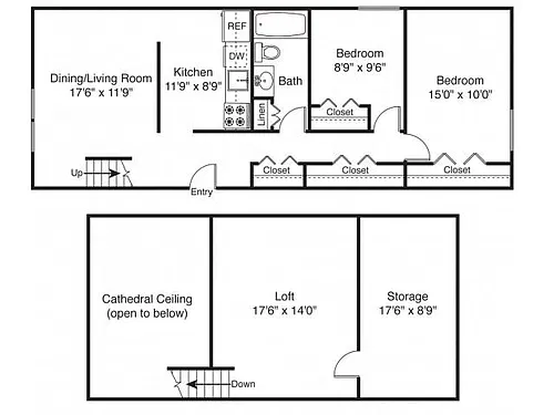 Floor plan Three Bedroom