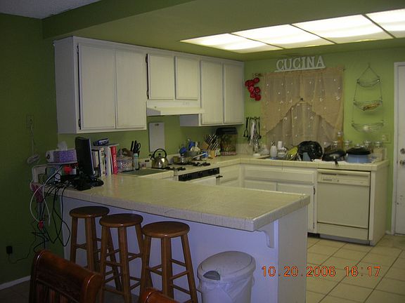 View of the kitchen.