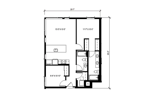 Floor plan 2 Bedroom - C13