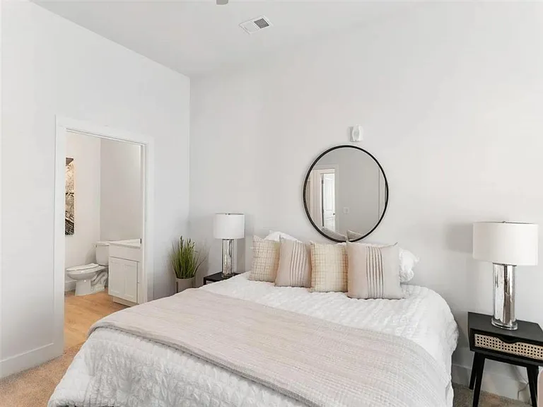 Master bedroom with attached bath
