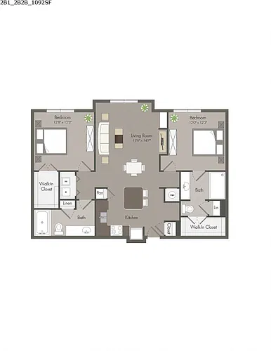 Floor plan 2B1A
