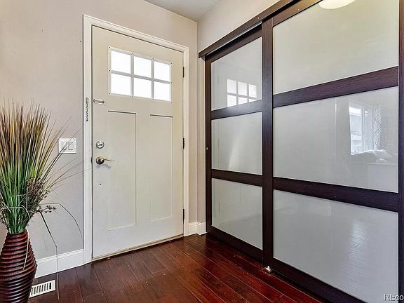 front door, large closet for outerwear