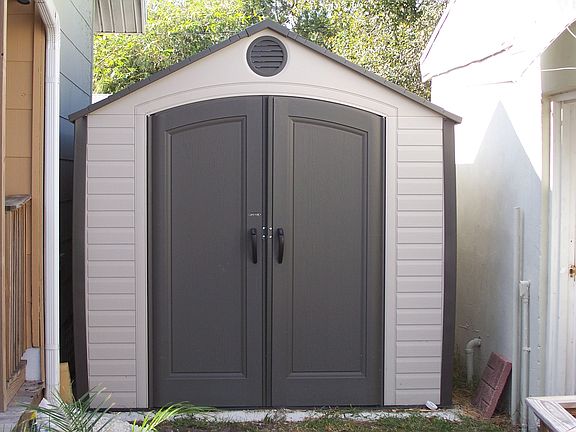 Brand new storage shed. 