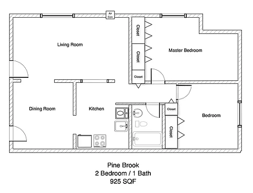 Floor plan Two Bedroom