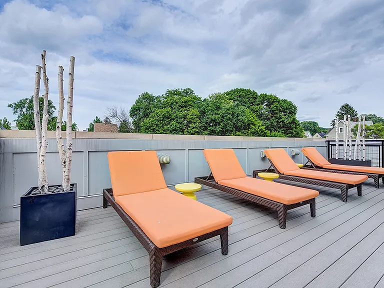 Step out onto the roof deck for stunning views of the community