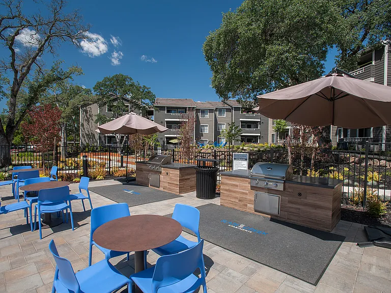 Fire up the grill and enjoy outdoor dining with friends.