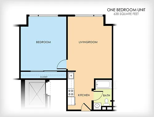 Floor plan One-Bedroom