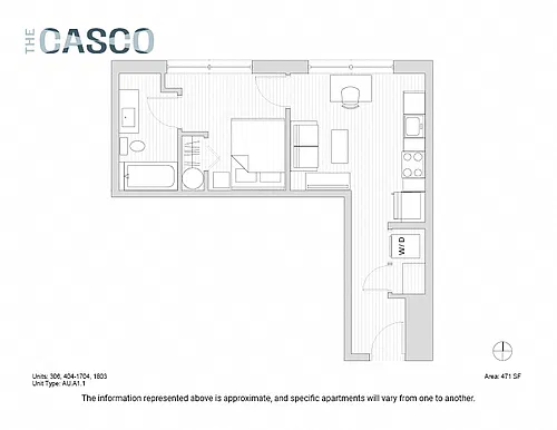 Floor plan The Casco - Sebago Lake