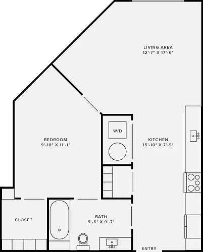 Floor plan 1B Style B