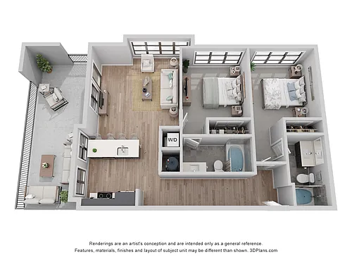 Floor plan A-2D1