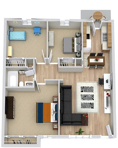 Floor plan 3 BEDS | 1 BATH