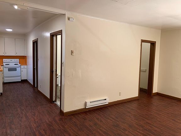 This puts some perspective on the entire apartment. Storage closet on right is about 4' by 6' or 5' by 8'. Maybe 3' by 4' I don't know. I forgot to measure it. Sliding doors to bedroom and bathroom. New smoke alarms and carbon monoxide detectors installed