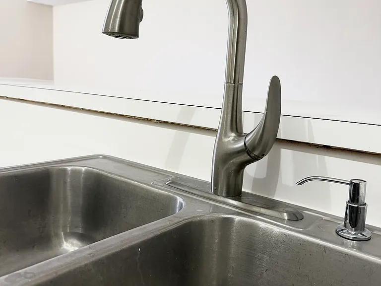 brand new upscale kitchen faucet.
