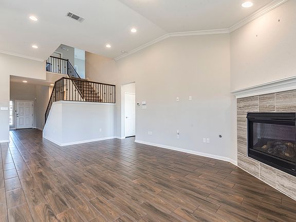 Family room with fireplace