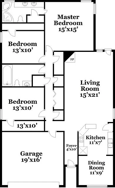 3 bed, 2.0 bath, 1544 sqft, $1,860 — Photo 2