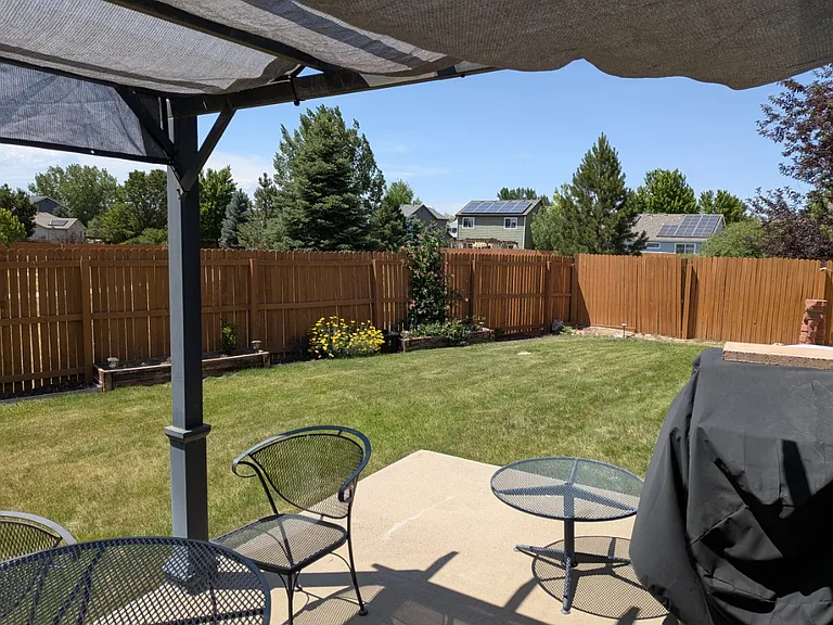 Large back yard