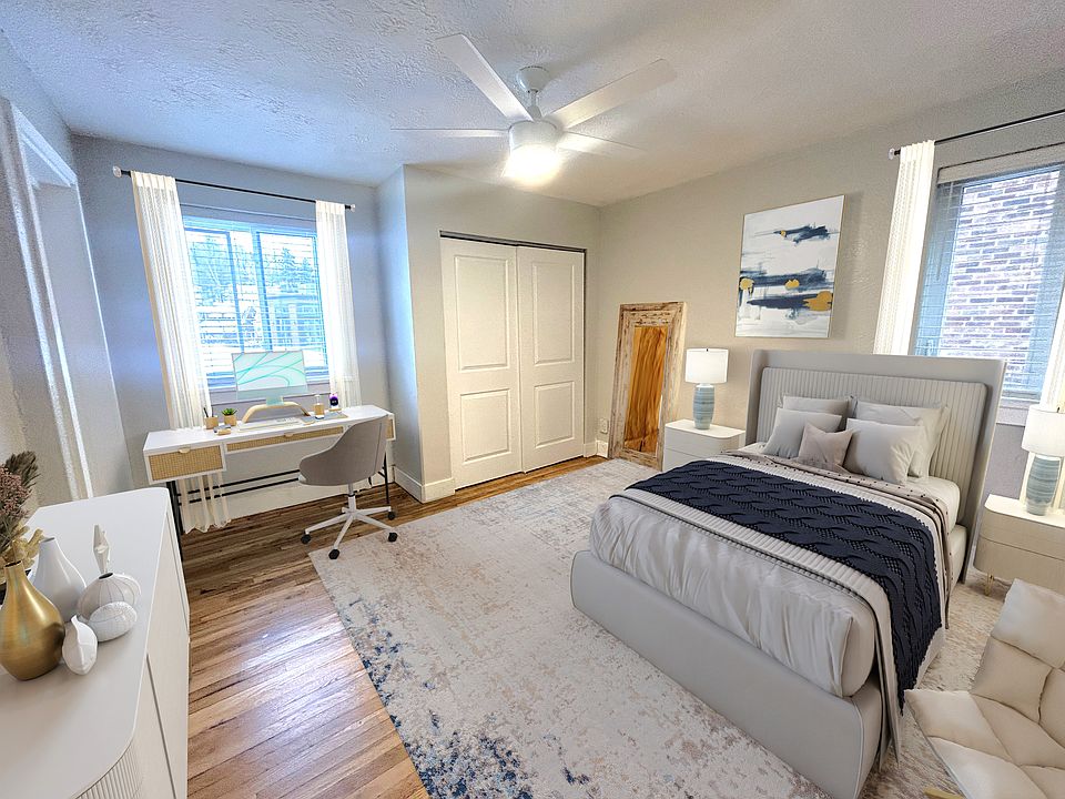 Large bedroom w/ ample closet space (New closet shelfing system & new doors) NEW Windows