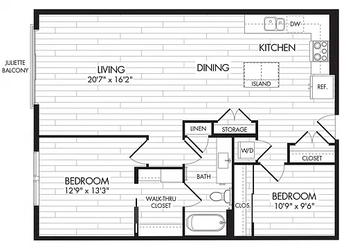 Floor plan 7575 - 2B
