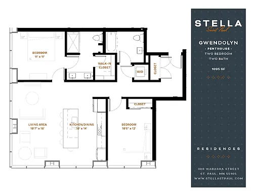 Floor plan Gwendolyn | Penthouse