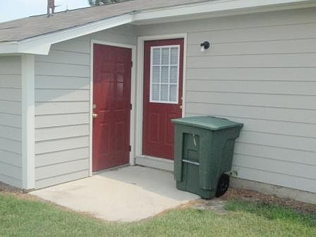 Backyard door and storage