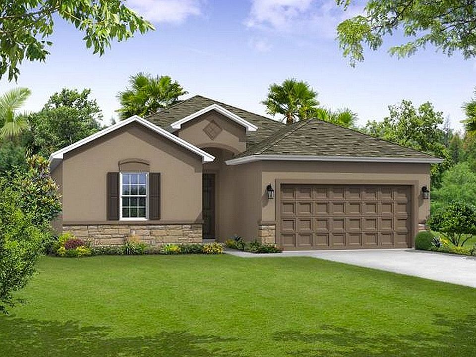 Sweetwater new construction home plan French Country elevation with optional stone by William Ryan H
