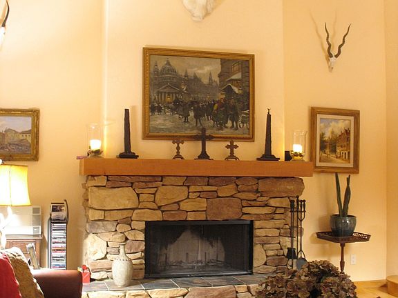 Living room fireplace