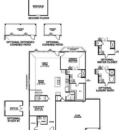 Livingston 3 Car Floorplan Print
