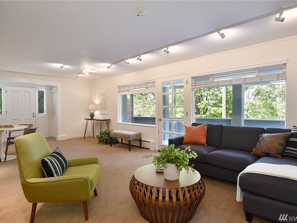 Living room with large windows