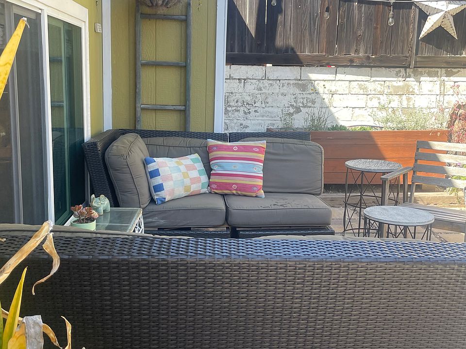 Same patio space, different furniture configuration